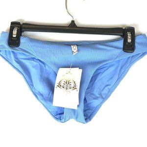 Rebecca Virtue Becca Women’s Blue Ribbed Hipster Bikini Bottom Size S
